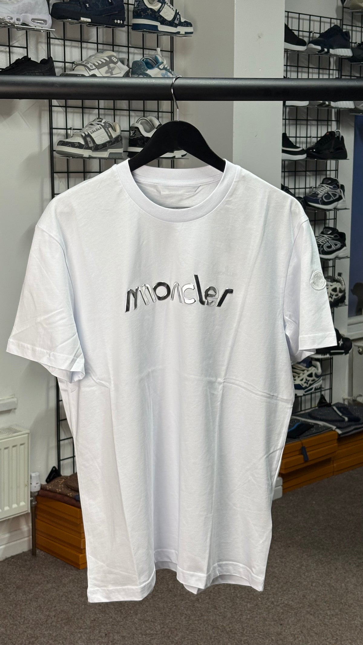MC White Crew-Neck Cotton T-Shirt