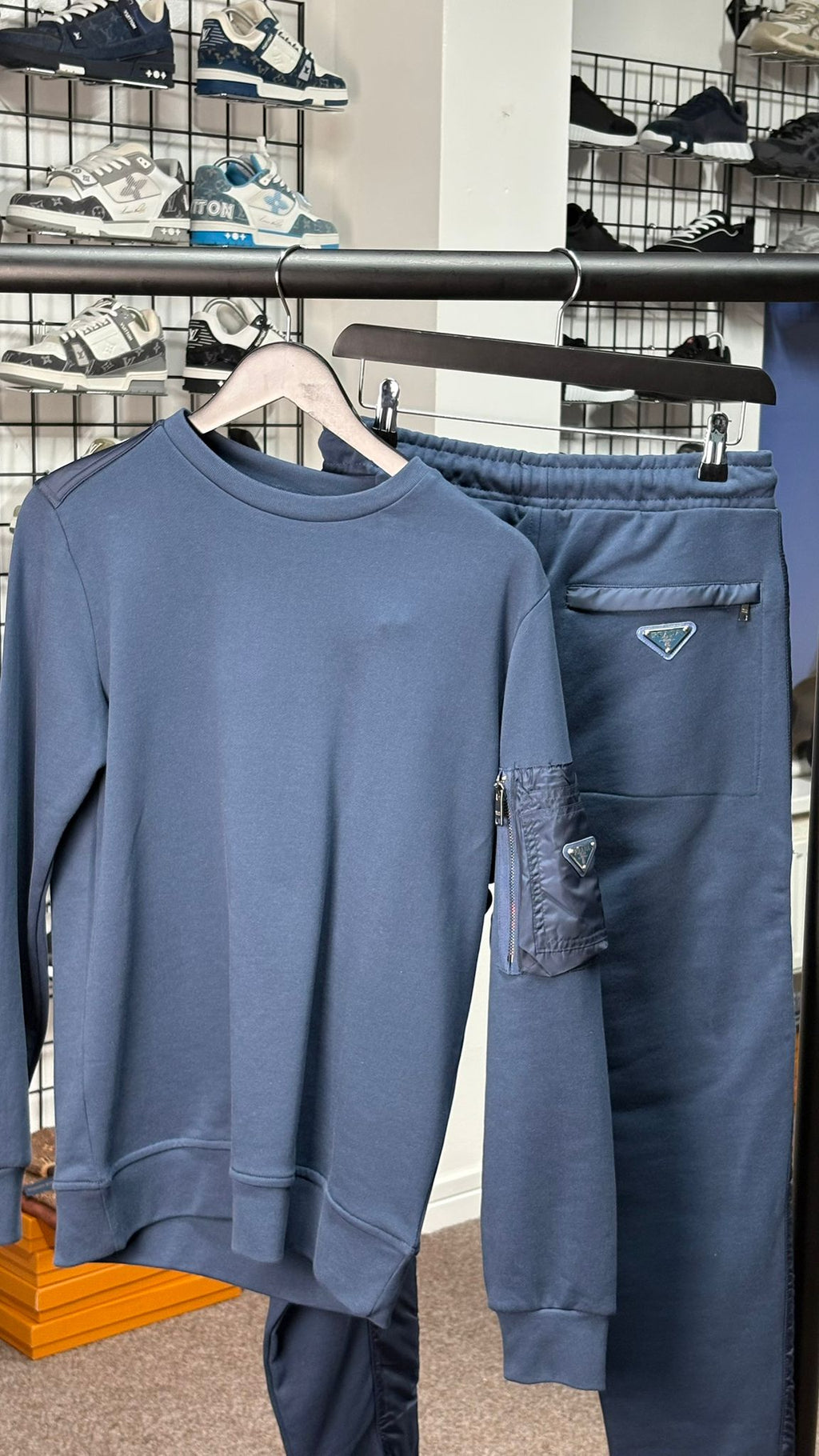 PD Cotton Fleece and Re-Nylon Panelled Tracksuit