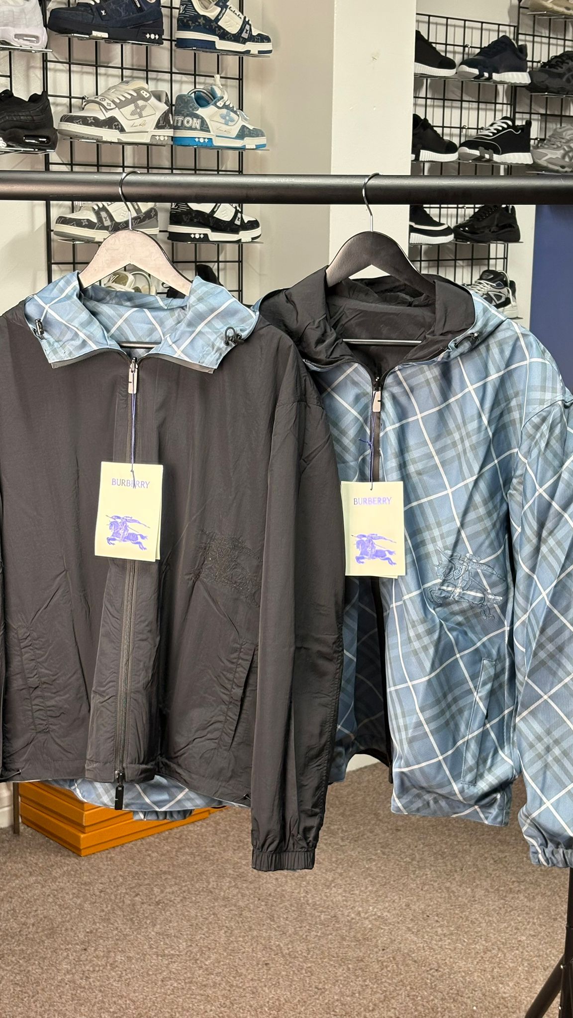 Burberry Reversible Check Hooded Jacket